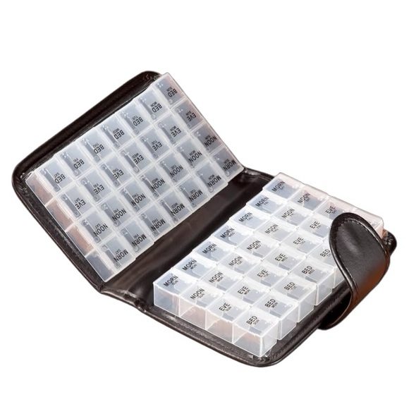 EasyComforts 14 Day Pill Holder New Black with detachable compartments - Picture 2 of 3